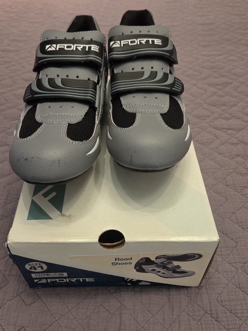 Forte Gray and Black Women's Athletic Cycling Shoes